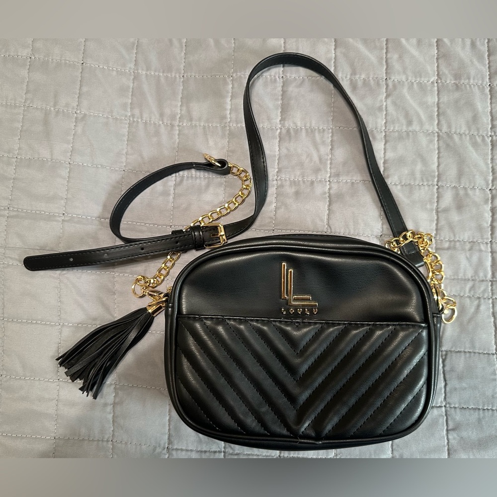 NEW Black Loulu Quilted Crossbody Bag